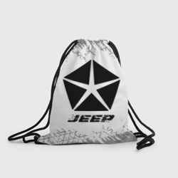 Рюкзак-мешок 3D Jeep Speed на светлом фоне со следами шин