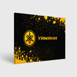 Холст прямоугольный Yamaha - gold gradient: надпись и символ