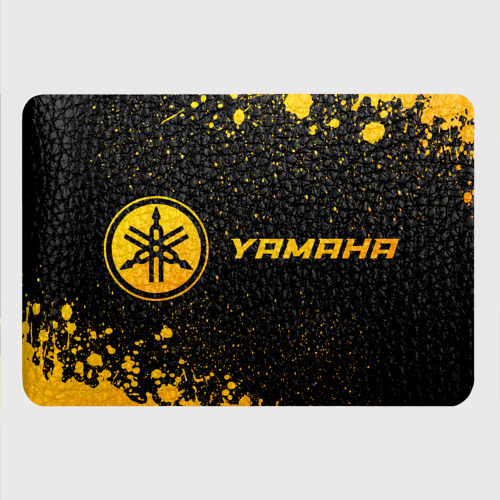 Картхолдер с принтом Yamaha - gold gradient: надпись и символ - фото 4
