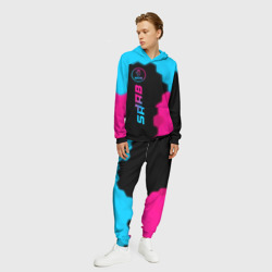 Мужской костюм с толстовкой 3D Saab - neon gradient: по-вертикали - фото 2