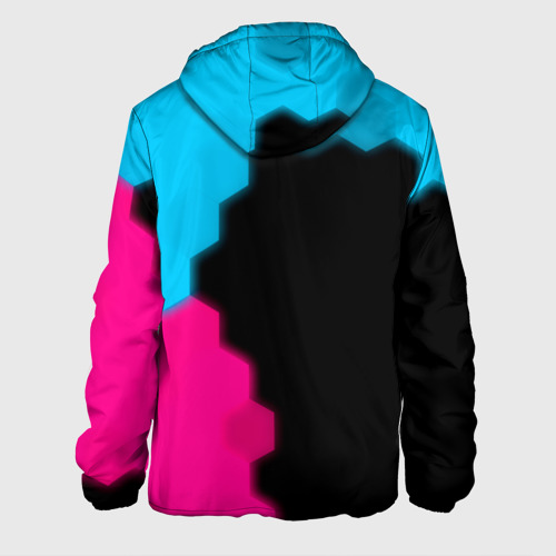 Мужская куртка 3D Saab - neon gradient: по-вертикали, цвет 3D печать - фото 2