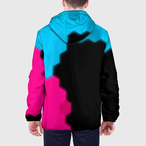 Мужская куртка 3D Saab - neon gradient: по-вертикали, цвет 3D печать - фото 5