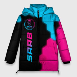 Женская зимняя куртка Oversize Saab - neon gradient: по-вертикали