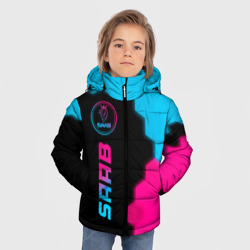 Зимняя куртка для мальчиков 3D Saab - neon gradient: по-вертикали - фото 2