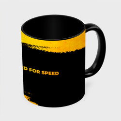 Кружка с полной запечаткой Need for Speed - gold gradient: надпись и символ