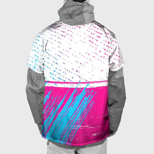 Накидка на куртку 3D Death Stranding neon gradient style: символ сверху, цвет 3D печать - фото 2