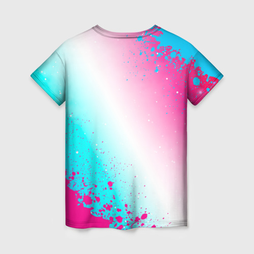 Женская футболка 3D Warframe neon gradient style: надпись, символ, цвет 3D печать - фото 2