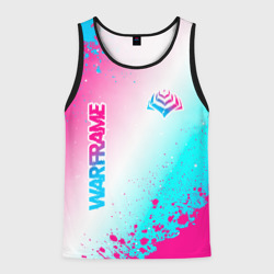 Мужская майка 3D Warframe neon gradient style: надпись, символ