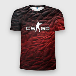 Мужская футболка 3D Slim CS GO Dark red