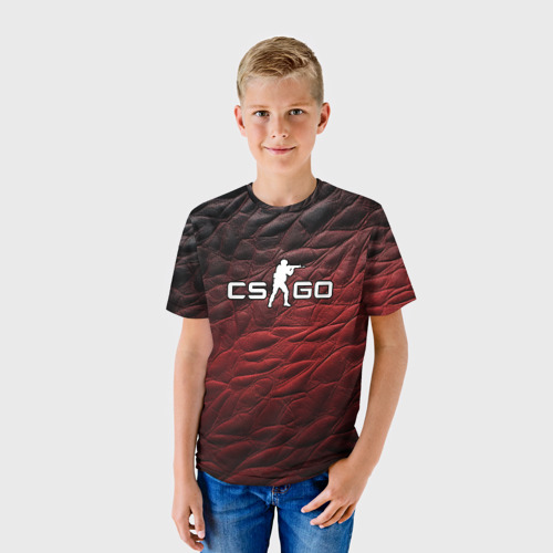 Детская футболка 3D CS GO Dark red, цвет 3D печать - фото 3