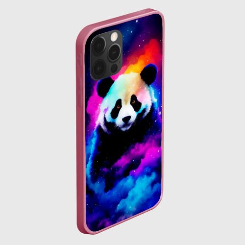 Чехол для iPhone 12 Pro с принтом Панда и краски, вид сбоку #3
