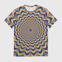 Мужская футболка 3D Гипнотический рисунок