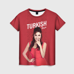 Женская футболка 3D Постучись в мою дверь: турецкая любовь