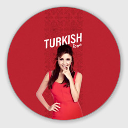 Круглый коврик для мышки Постучись в мою дверь: турецкая любовь