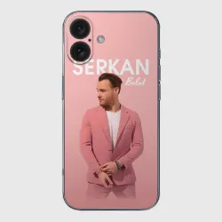 Чехол для iPhone 16 силиконовый с защитой камеры Постучись в мою дверь: Серкан