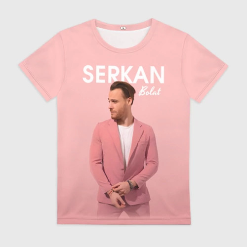 Женская футболка 3D с принтом Постучись в мою дверь: Серкан, вид спереди #2