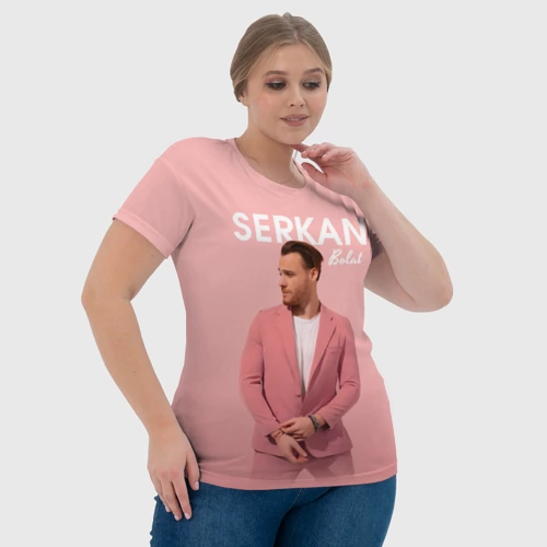 Женская футболка 3D с принтом Постучись в мою дверь: Серкан, фото #4