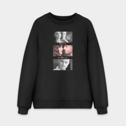 Мужской свитшот oversize без начеса хлопок Постучись в мою дверь: Эда и Серкан