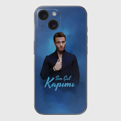 Чехол для iPhone 15 силиконовый с защитой камеры Постучись в мою дверь: Серкан Болат