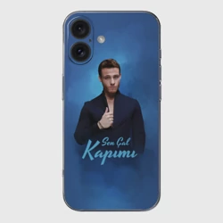 Чехол для iPhone 16 силиконовый с защитой камеры Постучись в мою дверь: Серкан Болат