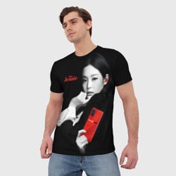 Мужская футболка 3D Blackpink Jennie Smartphone - фото 2