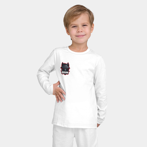 Детская пижама с лонгсливом хлопок Boom esports new, цвет белый - фото 3