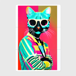 Магнитный плакат 2Х3 Cat in sunglasses - pop art