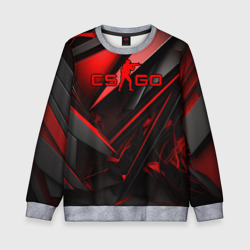 Детский свитшот 3D CS GO black red