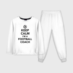 Детская пижама с лонгсливом хлопок Успокойся, я футбольный тренер