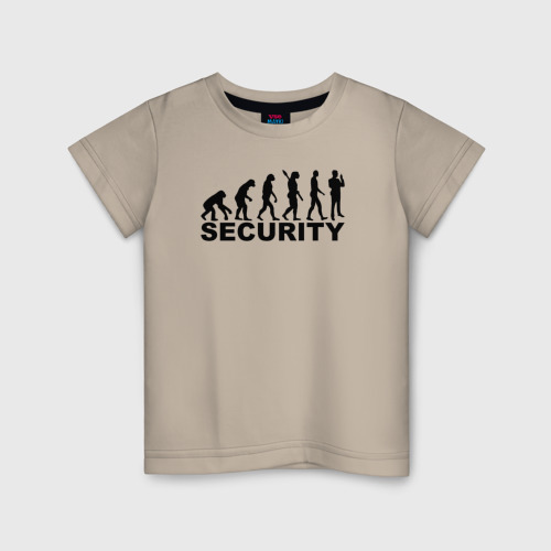 Детская футболка хлопок с принтом Секьюрити, вид спереди #2