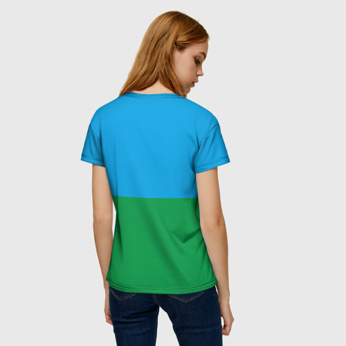 Женская футболка 3D с принтом Никто кроме нас - ВДВ, вид сзади #2