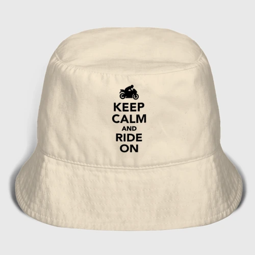 Мужская панама хлопок Keep calm and ride on