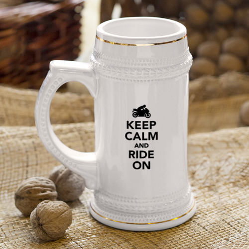 Кружка пивная Keep calm and ride on - фото 4