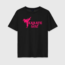 Женская футболка хлопок Oversize Girl karate