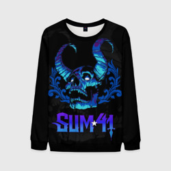 Мужской свитшот 3D Sum41 horns skull