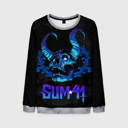 Мужской свитшот 3D Sum41 horns skull