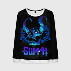 Мужской свитшот 3D Sum41 horns skull