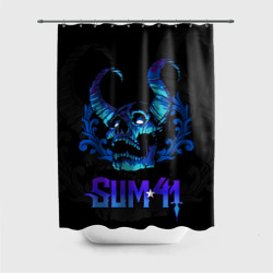 Штора 3D для ванной Sum41 horns skull