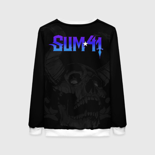 Женский свитшот 3D Sum41 horns skull, цвет 3D печать - фото 2