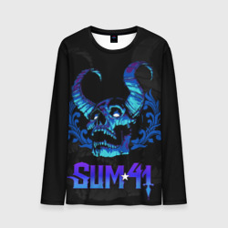 Мужской лонгслив 3D Sum41 horns skull