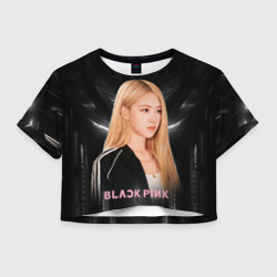 Женская футболка Crop-top 3D Rose Blackpink music