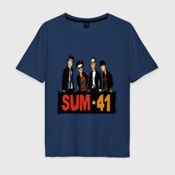 Мужская футболка хлопок Oversize Sum41 team