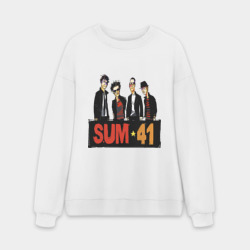 Мужской свитшот oversize без начеса хлопок Sum41 team