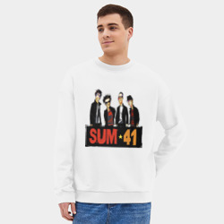 Мужской свитшот oversize без начеса хлопок Sum41 team - фото 2