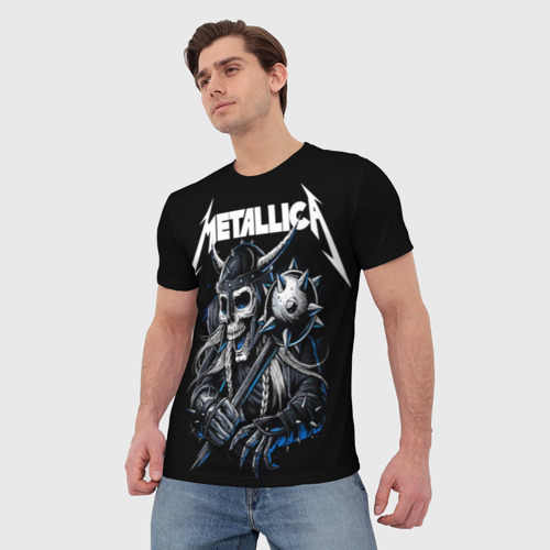 Мужская футболка 3D Metallica - warrior, цвет 3D печать - фото 3