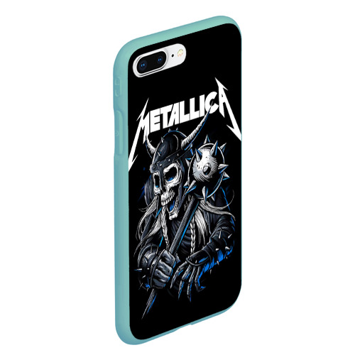 Чехол для iPhone 7Plus/8 Plus матовый Metallica - warrior, цвет мятный - фото 3
