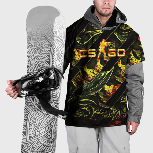 Накидка на куртку 3D CS GO fire logo, цвет 3D печать