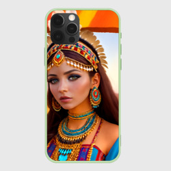 Чехол для iPhone 12 Pro Max Индейская девушка в каньоне