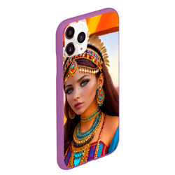 Чехол для iPhone 11 Pro Max матовый Индейская девушка в каньоне - фото 2