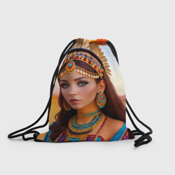 Рюкзак-мешок 3D Индейская девушка в каньоне
